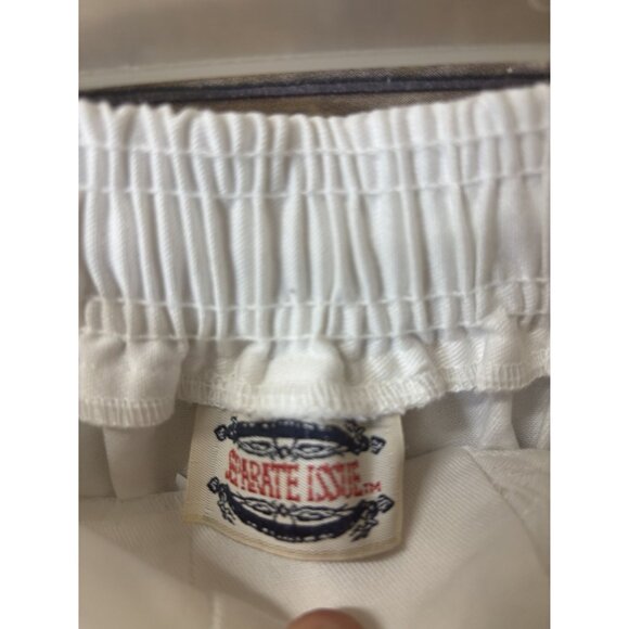 Vintage Separate Issue White Elastic Waist Drawstring Pants With Pockets - Picture 3 of 3